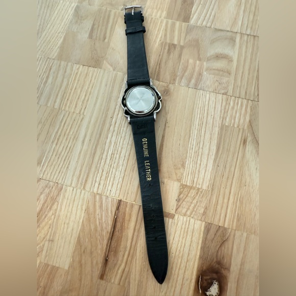 Rare Boma ladies 925 Sterling silver serpent black leather watch NEW BATTERY main image 9